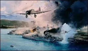 En raction  l'embargo ptrolier impos par les Etats-Unis, l'aronavale japonaise attaqua par surprise la base amricaine de Pearl Harbor le 07 dcembre 