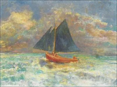 Qui a peint Bateau rouge  voile bleue ?