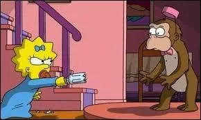 Le singe du clown Krusty est-il parti aprs s'tre fait agress par Maggie dans le film  Les Simpson  ?