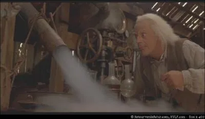 Dans son atelier de marchal-ferrant, Doc s'active devant une norme machine extrmement bruyante. Que distribue cette machine ?