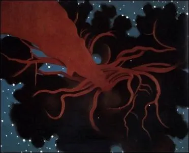 Ce tableau s'intitule Lawrence's tree (L'arbre de Lawrence) et a t peint par Georgia O'Keefe. C'est un pin du petit ranch de l'crivain D. H. Lawrence. S'agit-il de la frondaison ou des racines ?