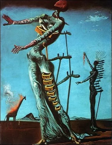 Qui a peint cette  Girafe en feu , visible au muse des Beaux-Arts de Ble ?