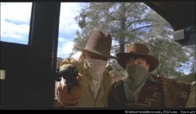 Doc et le cheminot :  Haut les mains !    C'est un Hold-up ?    Non, c'est une exprience scientifique. Arrtez le train !   A quelle compagnie de chemins de fer relle appartient cette locomotive ?