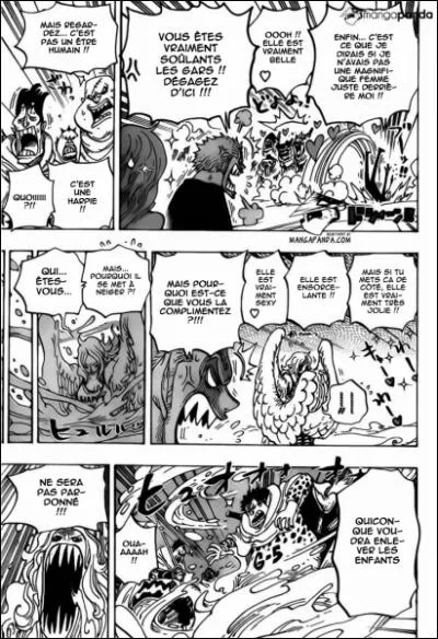 Qui fait quipe avec Zoro contre Monet ?