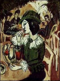 Qui a peint Dame  la terrasse d'un caf ?