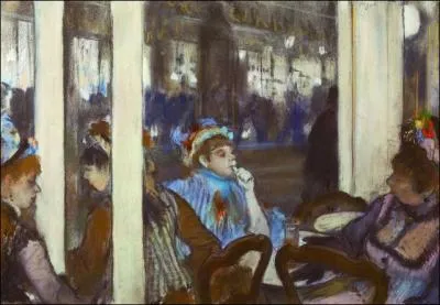 Qui a peint Femme assise sur une terrasse de caf ?