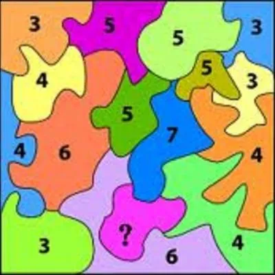 Quel chiffre devrez-vous placer  la place du point d'interrogation dans la zone rose ?