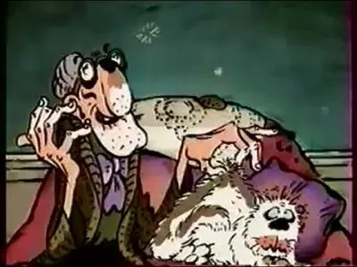 Dans 'Le prince des tnbres',  la fin de l'pisode, quel mot s'affiche sur l'cran de tlvision de la vieille femme ?