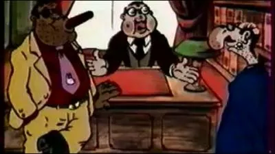 Dans 'Fisc mon ami', comment l'homme  gauche de l'image parvient-il  gagner sa vie ?