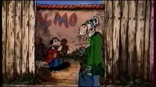 Dans 'Mort aux vaches', avec quoi le jeune homme fait-il sa 'cr�ation' ?