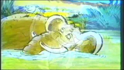 Dans 'La cerise sur le gteau', que met l'lphant sur l'image pour ses rgles ?