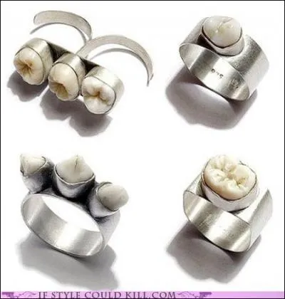 Ces objets nous questionnent sur le bon got, car ces bagues sont en fait fabriques avec... ?