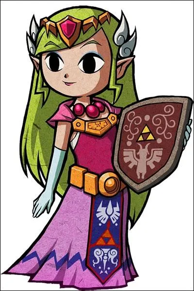 Dans quel jeu  Zelda , Zelda offre-t-elle un bouclier qu'elle a gagn  un jeu,  Link ?