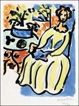 Qui a peint Marie-Jose dans une robe jaune ?