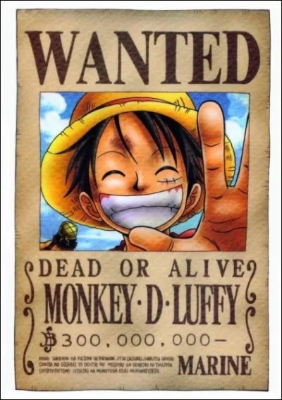  combien s'lve la prime de Luffy ? (en troisime) ?