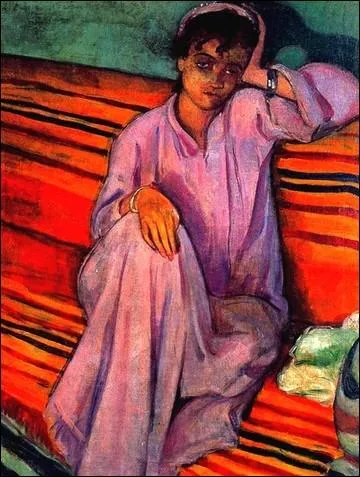 Voici une oeuvre plus classique dans l'utilisation du rose, peinte par Emile Bernard. Quel est son titre,  votre avis ?