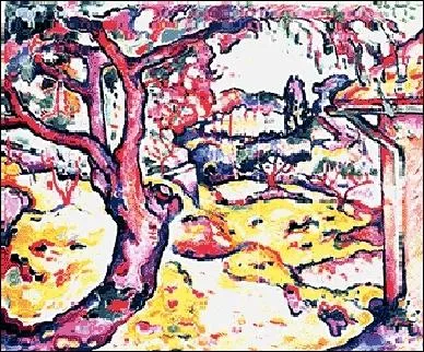 Le rose traduit la lumire du midi, voici L'olivier prs de l'estaque un tableau vif et clatant de ?