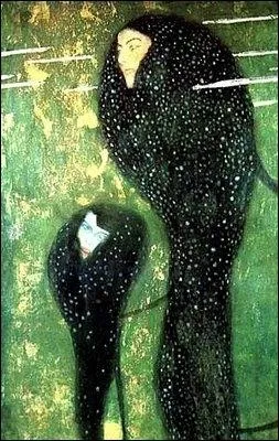 Le peintre clbre qui dessina ces tranges sirnes avait dj ralis une oeuvre de jeunes femmes voluant dans les eaux, titre  Le sang des poissons ou Sang de poisson . .