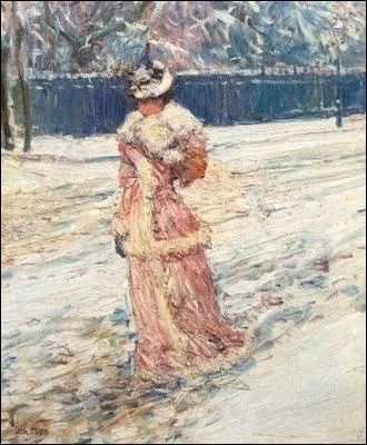 Quel peintre amricain est l'auteur de la toile  La dame en rose  ?