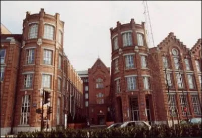 Certaines usines montraient le pouvoir et la richesse de leurs propritaires. Cette filature a des pignons de style flamand, des tours crneles comme des donjons et des fentres de style gothique.