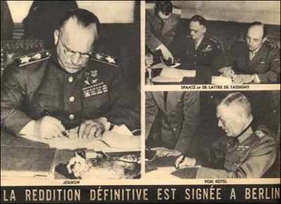 Quelle est celle de la capitulation de l'Allemagne ?