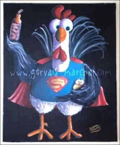 Le coq et Superman, trouvez l'unique proposition incorrecte :