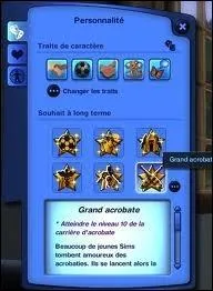 Quel trait de caractre n'est pas dans les Sims 3 (jeu de base) ?
