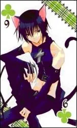 Quel garon a les cheveux bleus ?