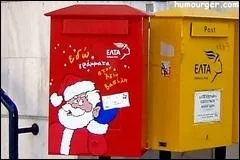 Quand on crit au Pre Noel par la poste, ... ?