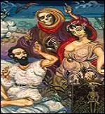  Sur une montagne.  l' horizon, le dsert ;  droite, la cabane avec un banc devant sa porte ;  gauche, une petite chapelle de forme ovale . De qui sont ces vers ?