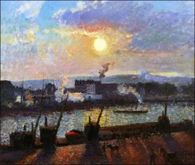 Est-ce Pissarro qui a peint Coucher de soleil  Rouen ?