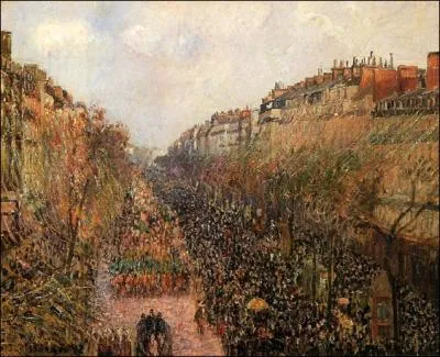 Est-ce Pissaro qui a peint Boulevard Montmartre, Mardi Gras ?