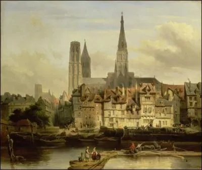 Rouen vu de la Seine, 1839