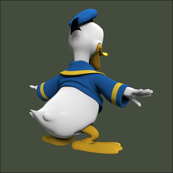 Voici la paire de fesses surprenante : avez-vous noté une curiosité au regard des fesses de Donald Duck ? Quelle est-elle ?
