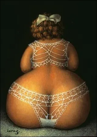 C'est la paire de fesses artistiques : qui est le peintre contemporain auteur de ce tableau tout en rondeurs ?