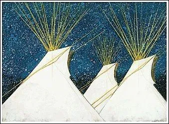 Quel artiste amrindien a peint ces tipis ?