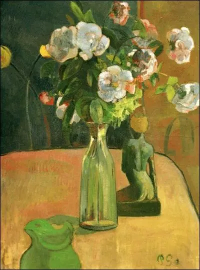 Qui a peint  Roses et statuette  ?