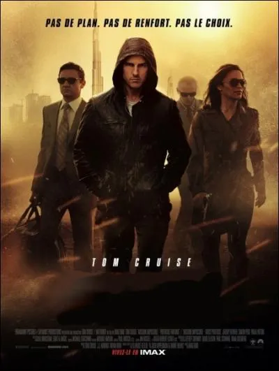 Film d'action amricain ralis par Brad Bird et sorti en 2011, avec Tom Cruise, Jeremy Renner, Simon Pegg, Paula Patton ... .