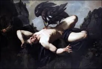 Quel personnage de la mythologie grecque a été condamné à être enchaîné au sommet d'une montagne du Caucase et à se faire dévorer le foie, qui renaissait éternellement, par un aigle ?