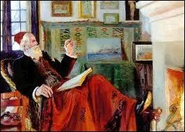 Qui a peint  Portrait d'Holger Drachmann prs de la chemine  ?