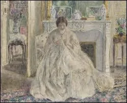 Quel peintre amricain a peint  Femme assise prs d'une chemine  ?