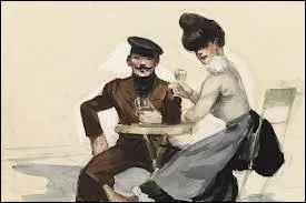 Couple drinking, 1906