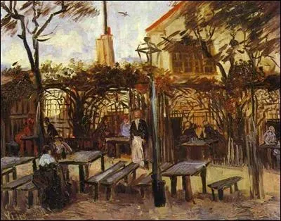 Terrasse du caf de la Guinguette  Montmartre, 1886