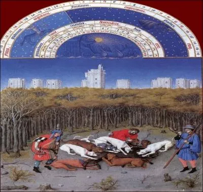 La splendeur des châteaux se manifeste à travers les peintures du temps. Vincennes figure comme toile de fond à une scène de chasse. Où verrez-vous cette merveille d'enluminure ?