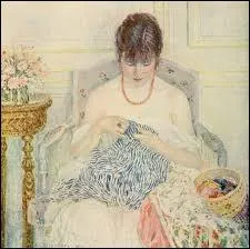 Qui a peint  Jeune femme cousant  ?