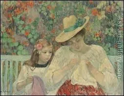 Qui a peint  Les leons de couture  ?