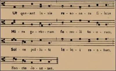 Je n'emploie pas la gamme actuelle, vous l'aurez remarqu. Je pratique la musique ancienne et non le solfge, c'est--dire :