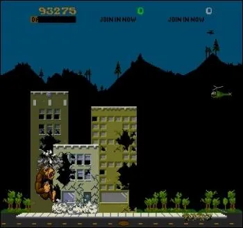 Vous devez dtruire les immeubles d'une ville en choisissant l'un des 3 normes montres disponibles (gorille, lzard ou loup-garou) :