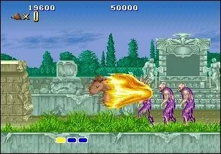 Beat'em all sorti en 1988, vous incarnez un humain qui peut se transformer en loup-garou :