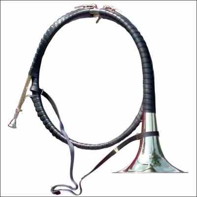 Cordon qui porte un cor de chasse :